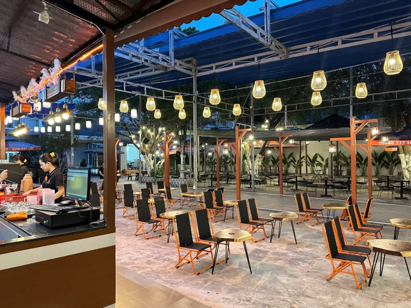 Mô hình quán cafe sân vườn & không gian mở