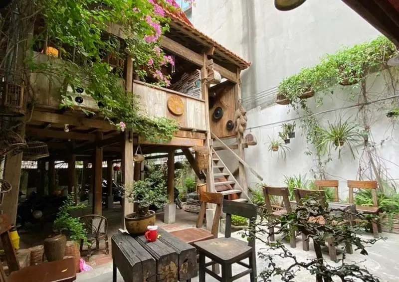 Mô hình quán cafe 2 tầng phong cách Vintage & Retro