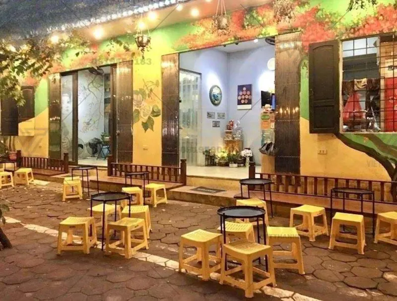 Mô hình cafe ngoài trời diện tích nhỏ (Vintage / Góc phố)