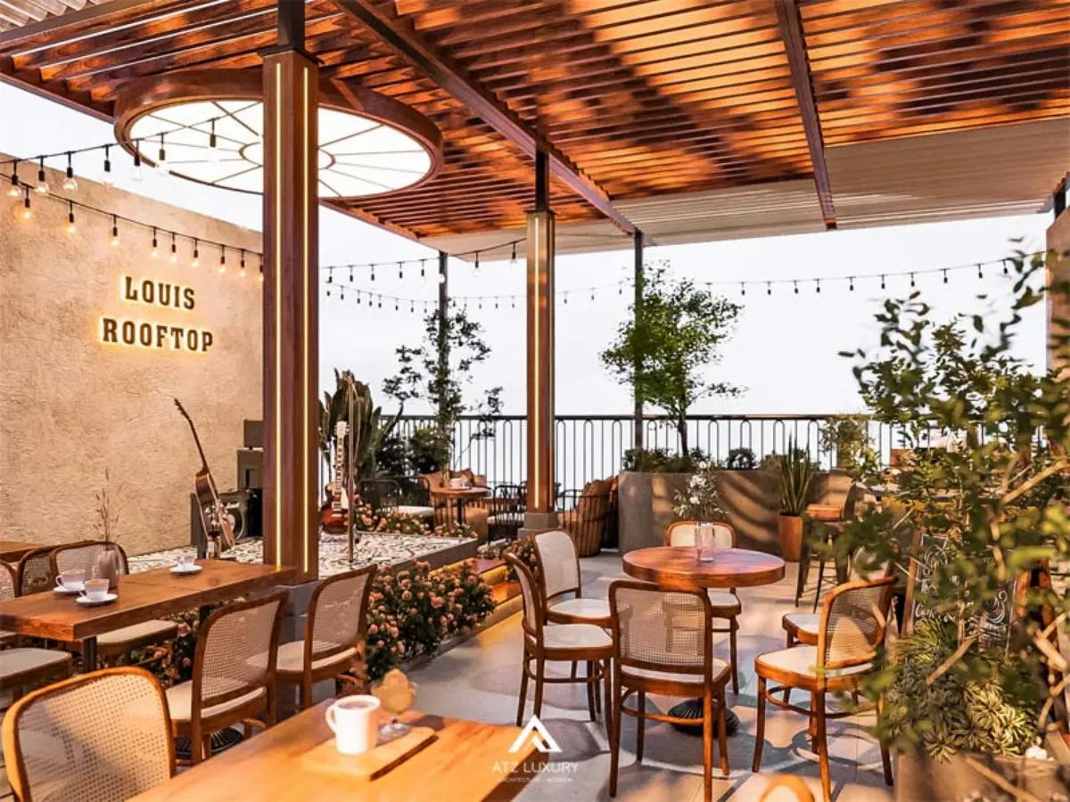 Mô hình cafe sân vườn Rooftop / Ban công đô thị