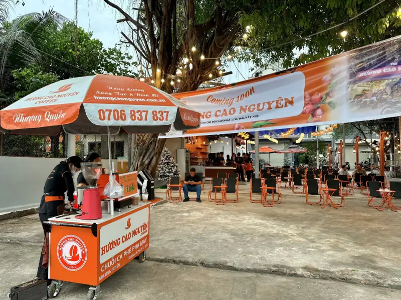 Gói nhượng quyền cafe Hương Cao Nguyên (50m2 - 150m2) – Giải pháp chìa khóa trao tay