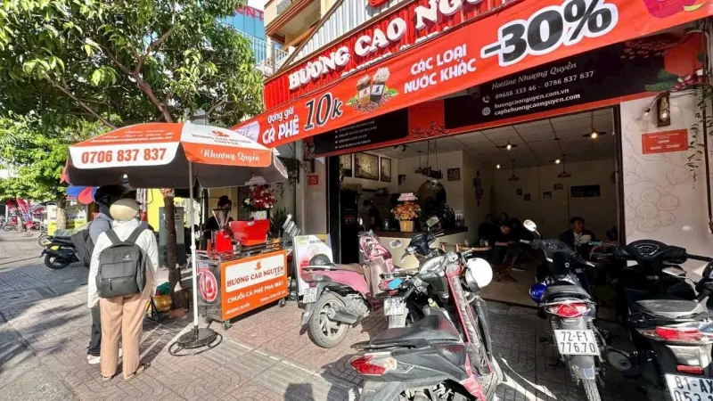 Mô hình nhượng quyền xe cafe Take Away của Hương Cao Nguyên